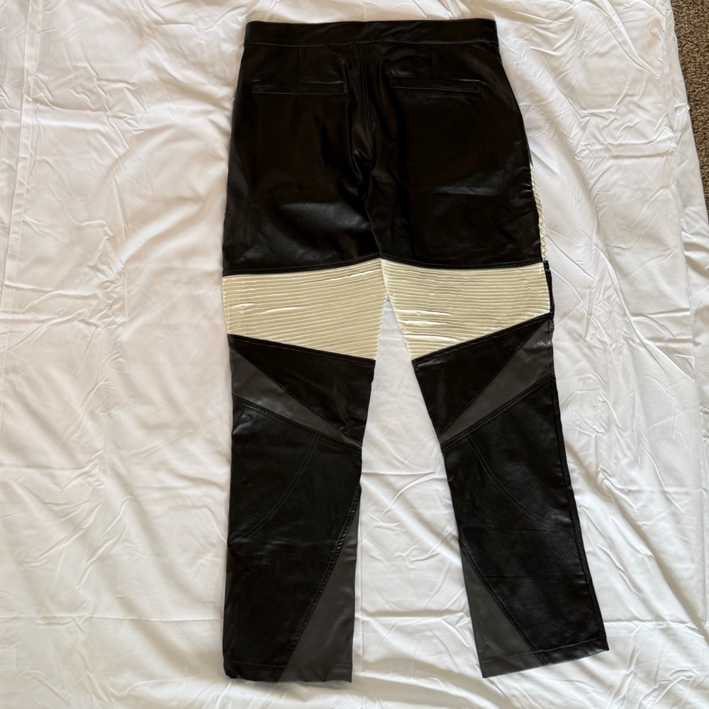 BooHooMan Racing Leather Pants - Picture 2 of 2